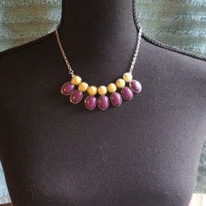 Purple and yellow necklace